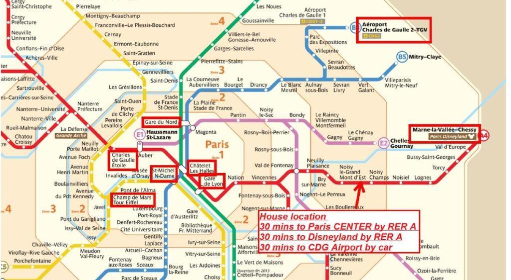 Chambre D'Hotes Proche De Disneyland Et Pas Loin De Paris Bussy-Saint-Georges Exterior foto